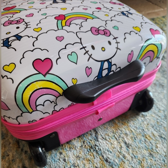 Hello Kitty Small Rolling Luggage Wheeled Roller Bag Personal Item NWT - Picture 3 of 7